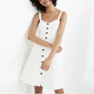 Madewell button front tank dress